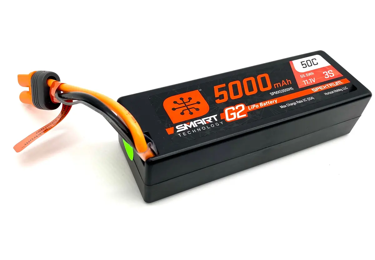 Spektrum 11.1V 5000Mah 3S 50C Smart G2 Lipo Battery Ic5 Spmx53s50h5 1