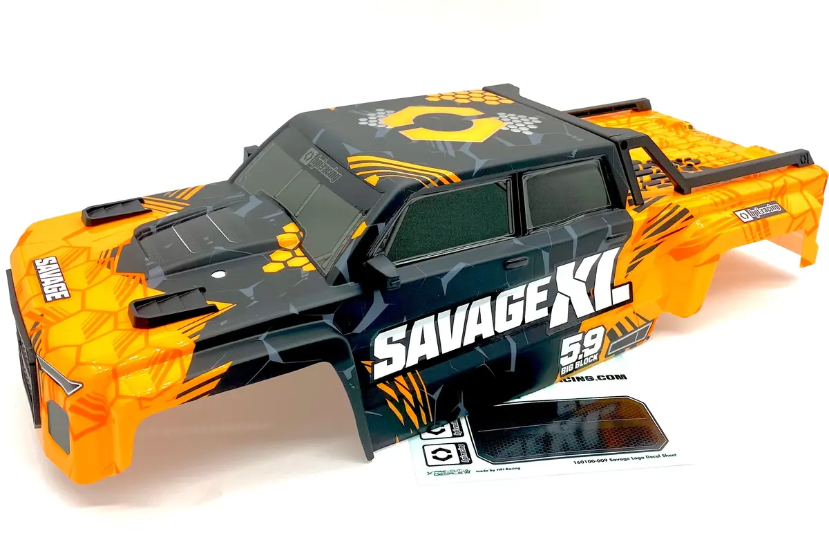 Savage Xl 5.9 Gtxl-6 - Body Shell Grey/Orange (Kingcab Cover 160107) Hpi 160102 1