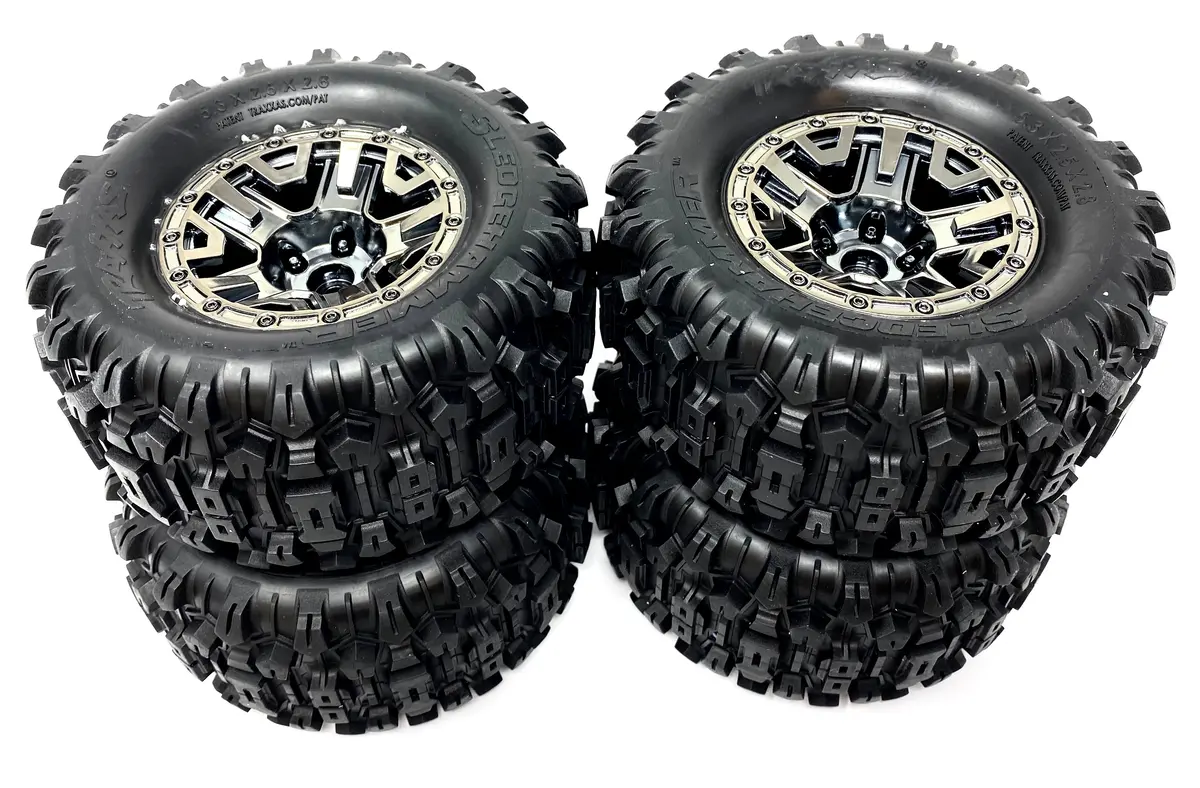 Stampede 4X4 Vxl Tires & Wheels, Glued Tyres Hoss Sledgehammer 90376-4 1