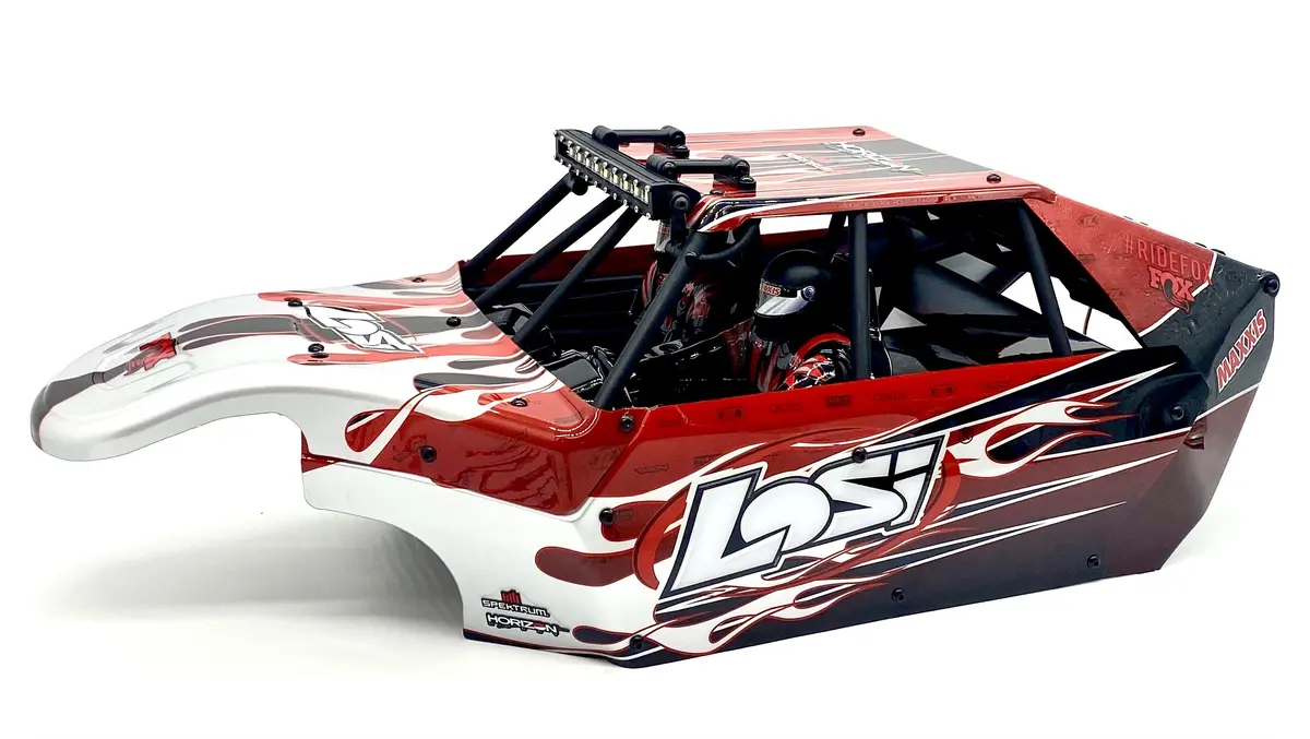 Losi Dbxl-E - Body (Losi Shell W/Rollcage And Light Bar Painted, Red Los05020v2 1