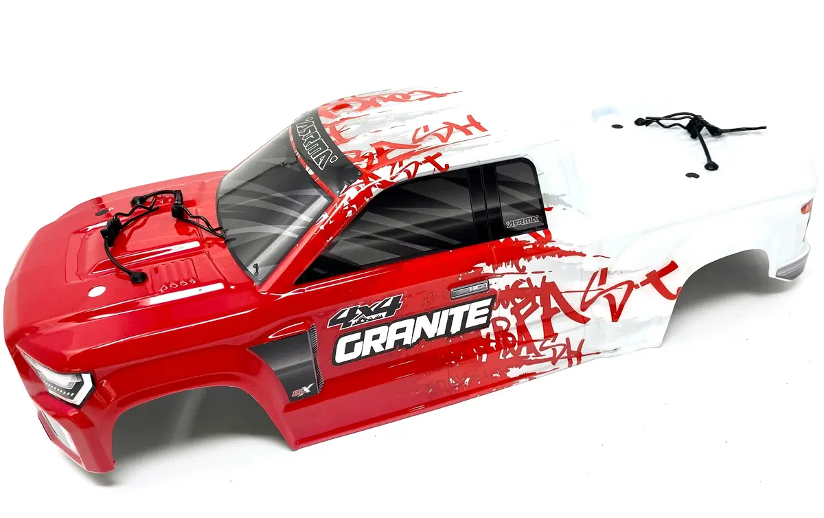 Arrma Granite 4X4 3S Blx - Body Shell (Red/White Painted Decaled Ara4302v3 1