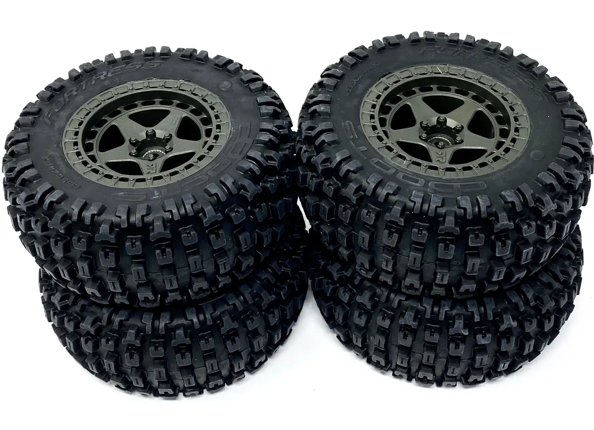 Arrma Senton 4X4 3S Blx - Tires & Wheels (Tyres Rims Dboots Fortress Ara4303v3 1