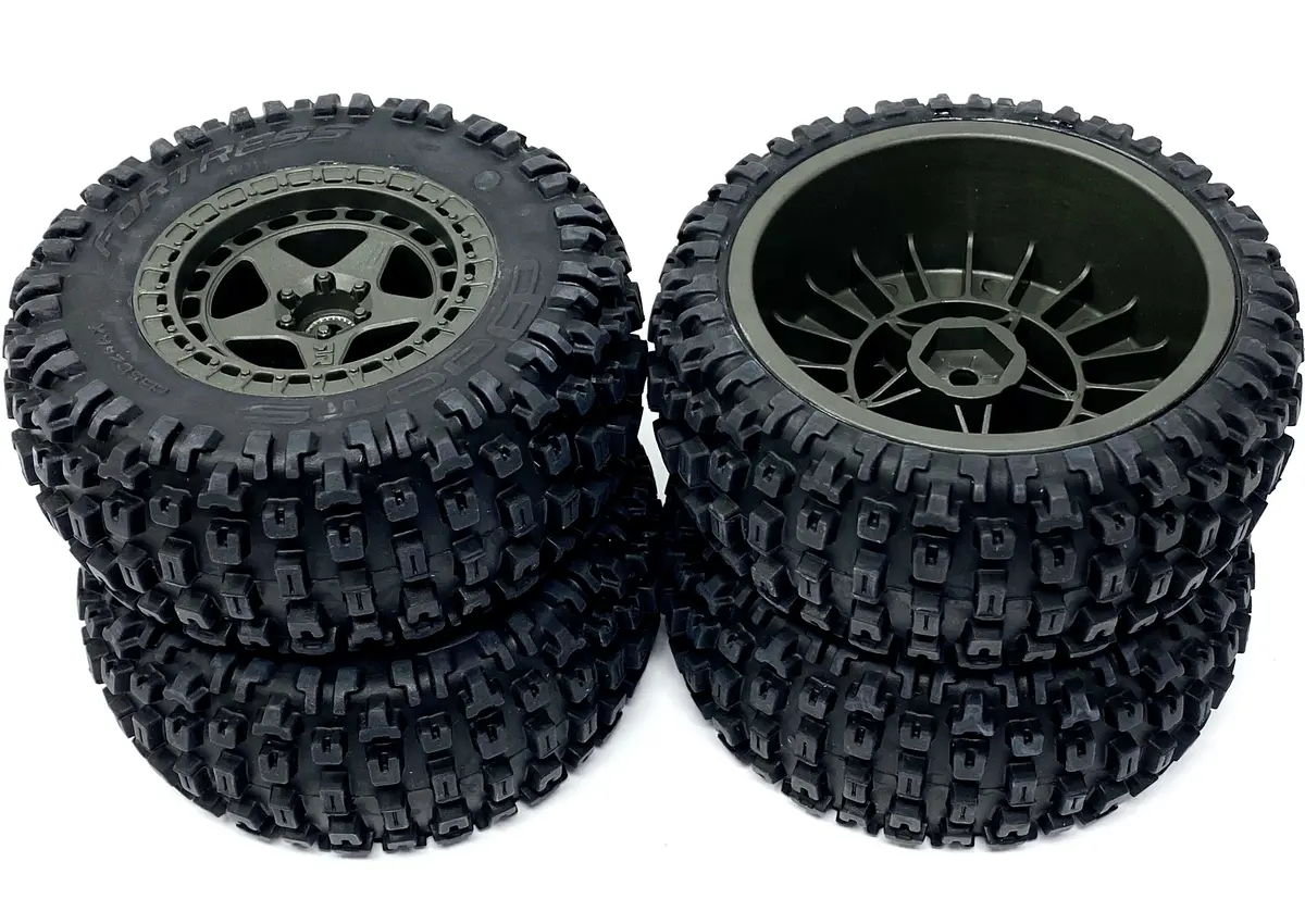 Arrma Senton 4X4 3S Blx - Tires & Wheels (Tyres Rims Dboots Fortress Ara4303v3 2