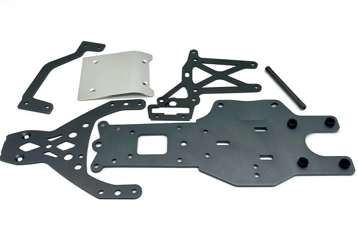 Baja 5B Sbk Gas - Plates Chassis, & Braces Annodized Gunmetal Hpi 160323 1