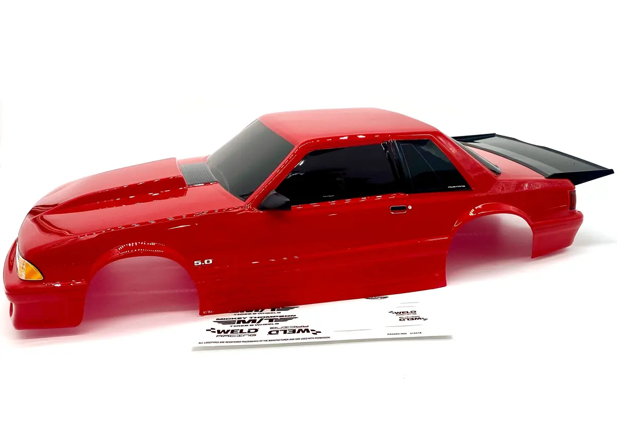 Drag Mustang - Fox Body (Red Complete W/Decals 9421R Traxxas 94046-4 1