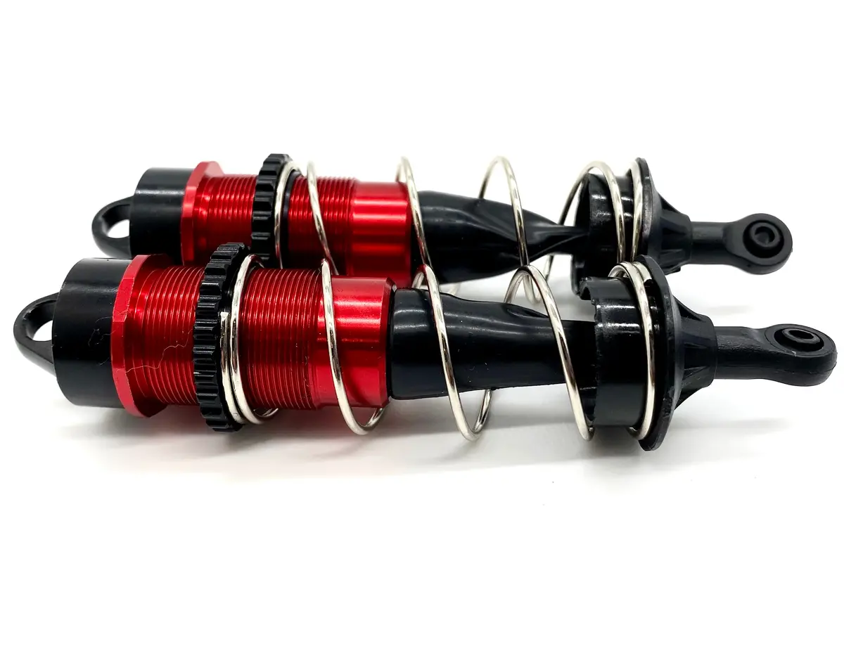 Arrma Typhon 6S V5 Blx - Front Shocks (Assembled Dampers & Springs Red Ara8606v5 1