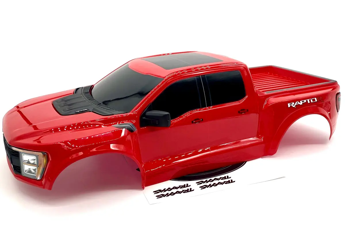 Raptor R Body, Painted Shell, Red (Cover Trimmed Traxxas 101076-4 1