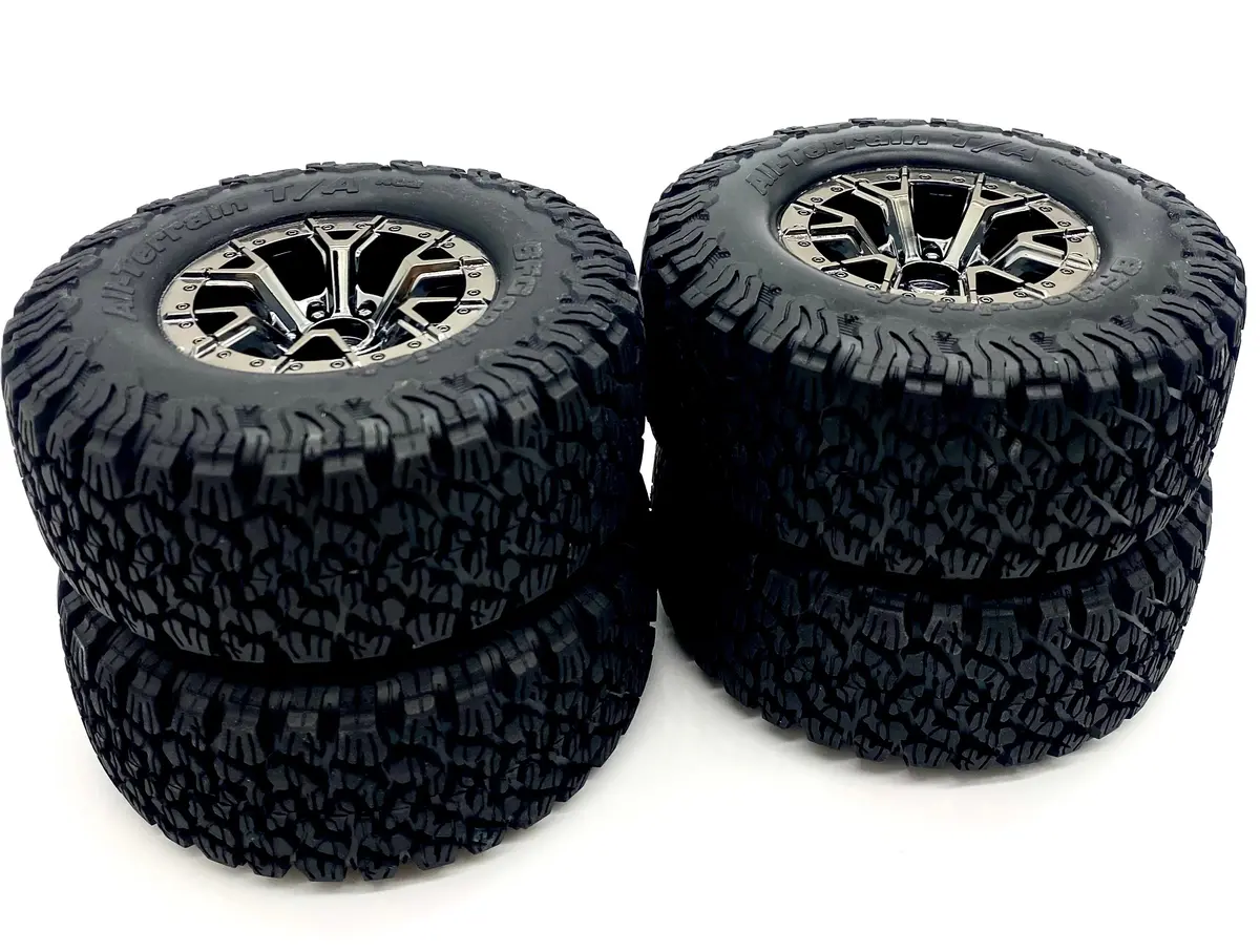 Raptor R Tires (F/R Tyres Wheels (4) Assembled 10187 T/A® Ko2 Traxxas 101076-4 1