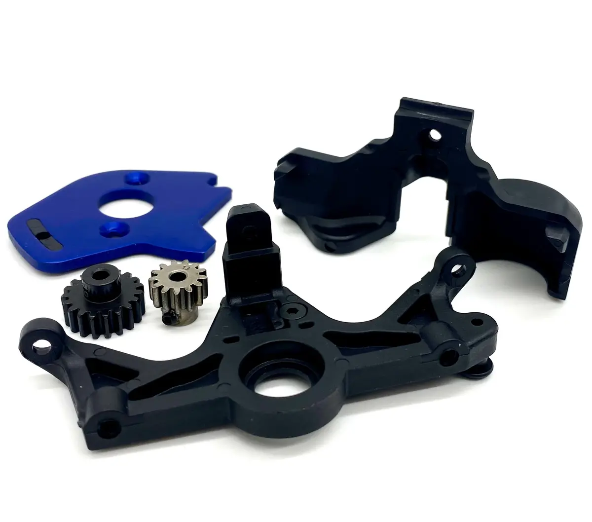 Raptor R Motor Mount Cover Plate & Pinion Gears 13T & 19T 101076-4 1