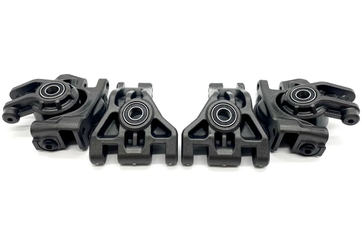 Raptor R Hubs Spindles, Frt And Rear, Carriers, Bearings  Traxxas 101076-4 1
