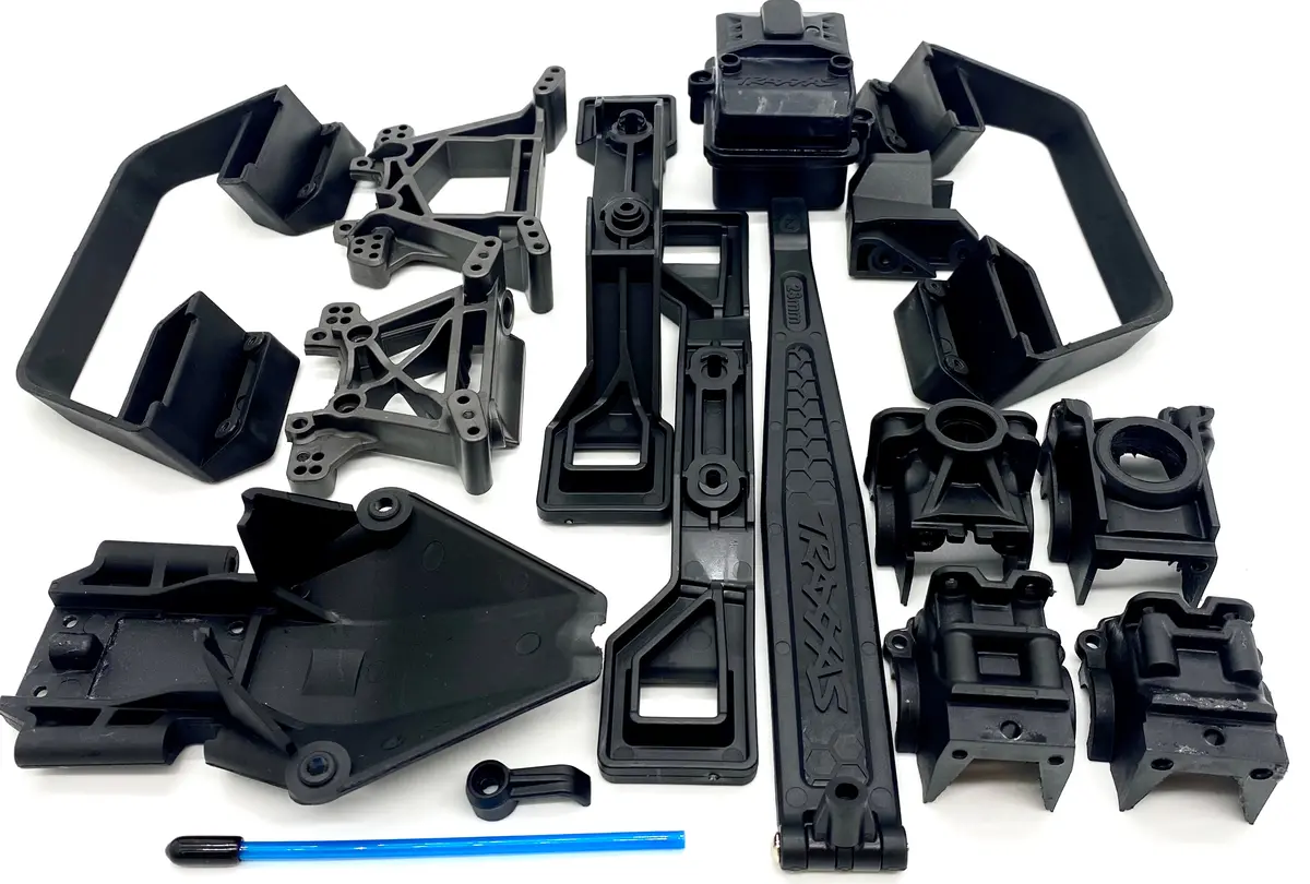 Raptor R Shock Towers Bumper, Skid Plates, Rx Box, Body Mounts, Traxxas 101076-4 1