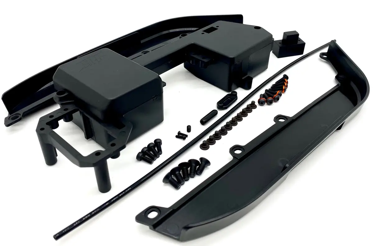 Hb Racing D8 Ws - Side Mud Guards, Radio Tray V2 Antenna D819 204850 Buggy 1