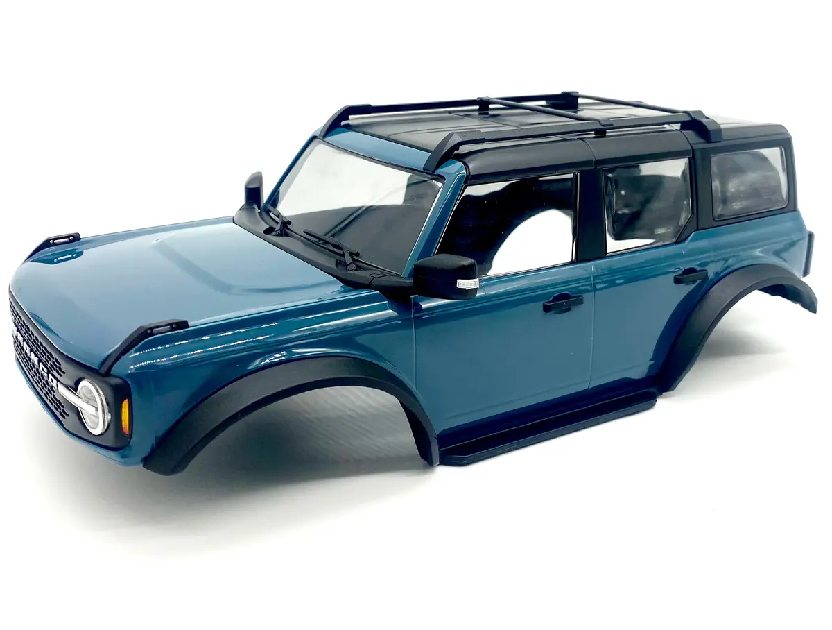 Fits Trx-4M Bronco - Body Cover, Area 51 Gray Blue Painted Complete 97074-1 1