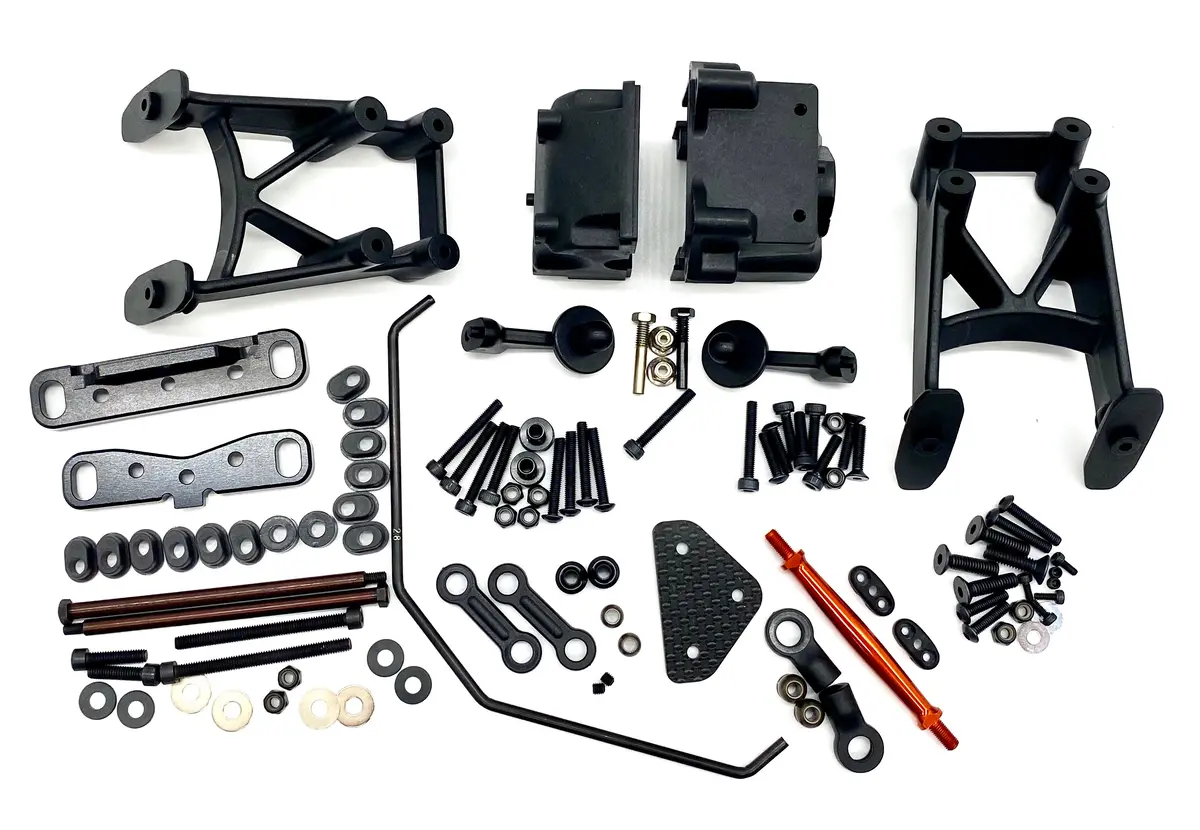 Hb Racing E8tevo3 - Rear Suspension (Arm Mount Sway Bulkhead Truggy 204576 1
