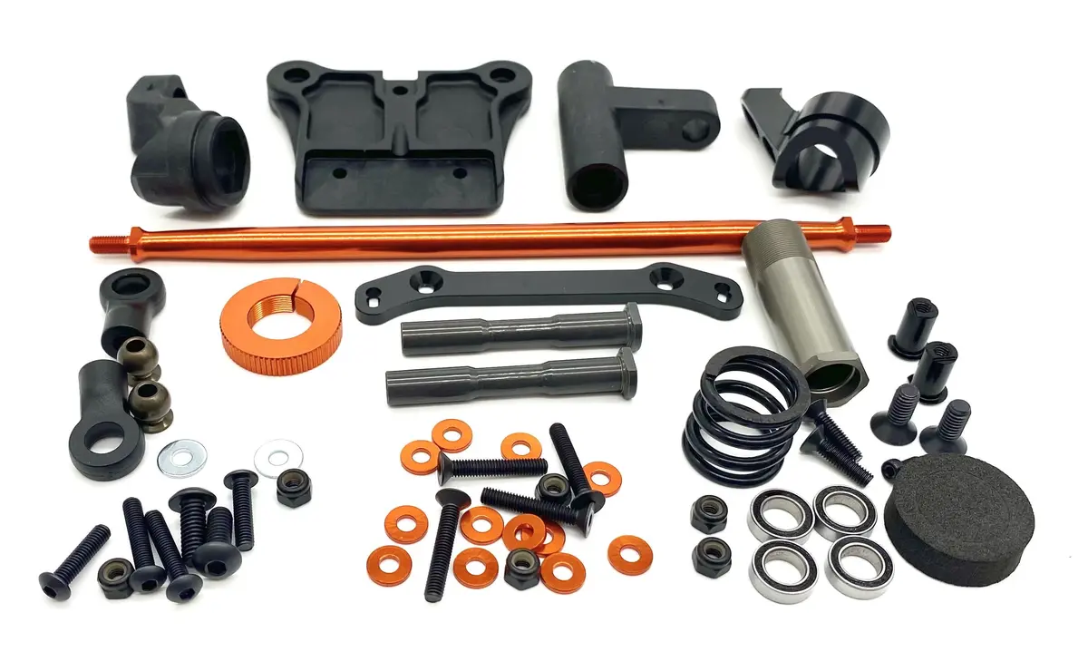 Hb Racing E8tevo3 - Steering Set (Bellcrank, Posts Servo Saver D8t D819 Truggy 204576 1