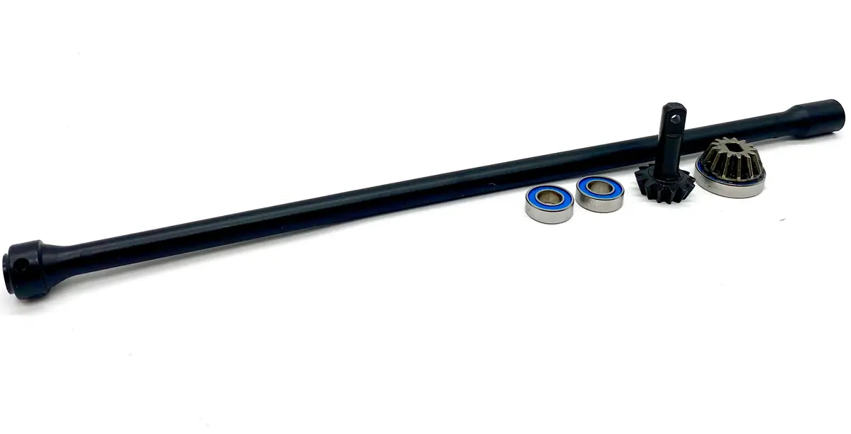 Fits Slash 4X4 Bl-2S - Bevel Gears & Black Driveshaft, Bearings Traxxas Stampede 68154-4 1