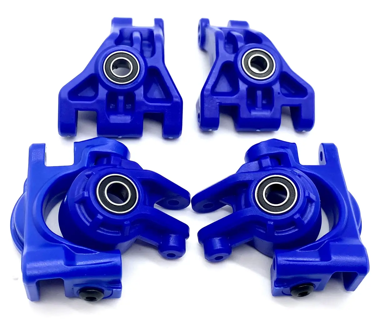 Fits Slash 4X4 Bl-2S - Blue Hubs, Carriers Spindles Bearings Stampede Traxxas 68154-4 1