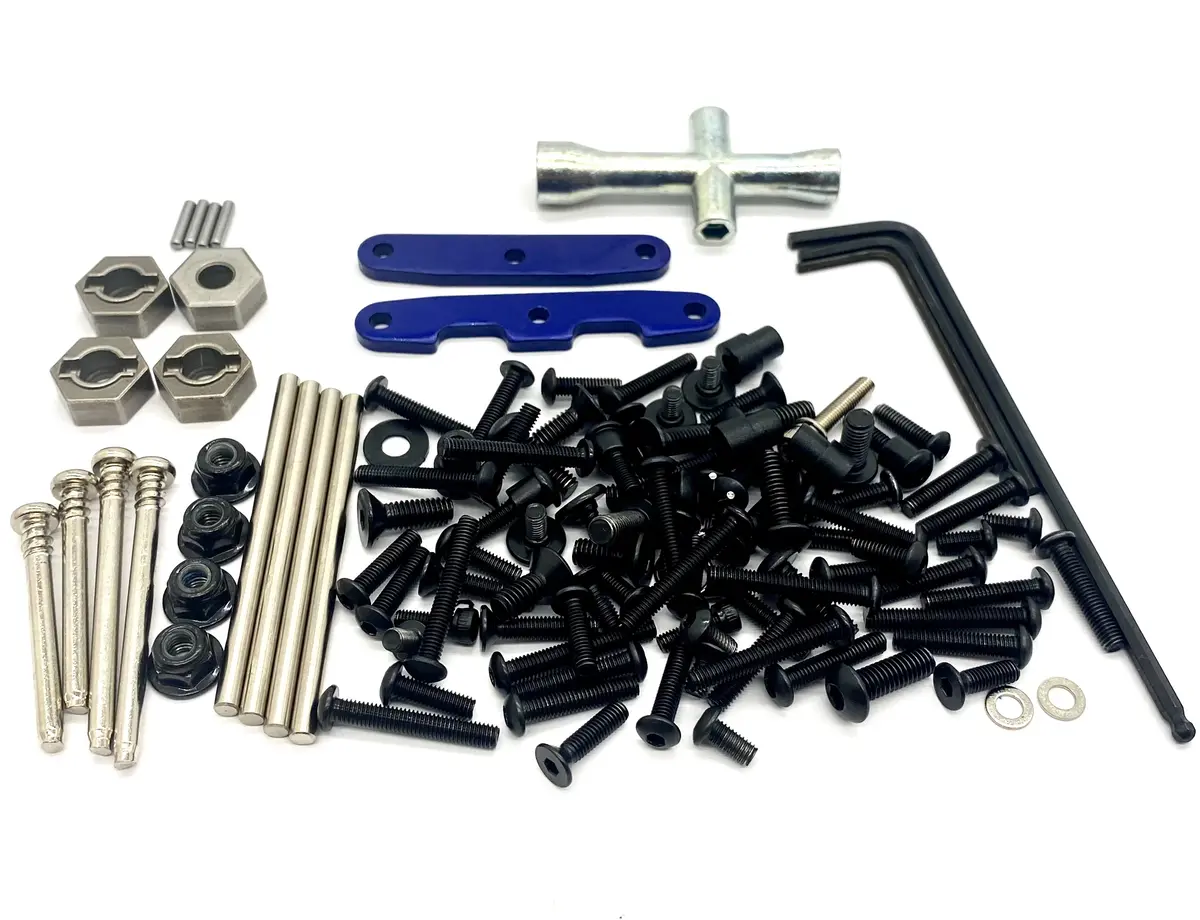 Fits Slash 4X4 Bl-2S - Screws & Tools Set Wheel Nuts Suspension Pins Traxxas 68154-4 1