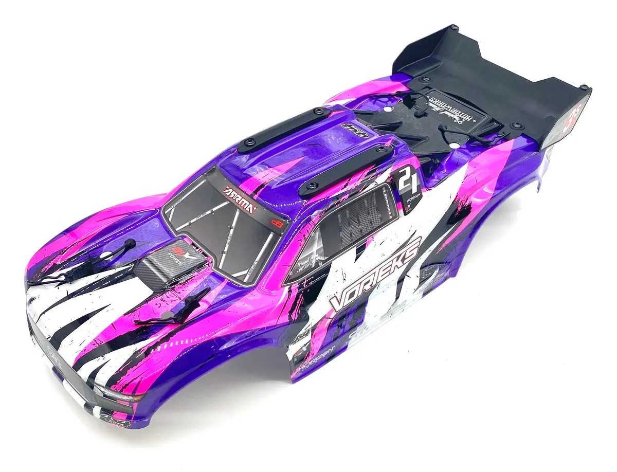 Arrma Vorteks 4X4 3S Blx - Body Shell (Purple/Pink Painted Decalled Ara4305v3 1