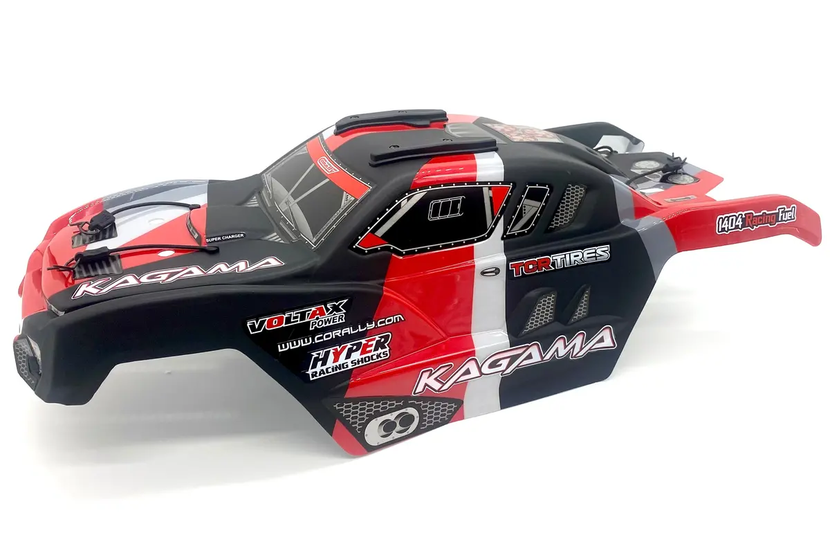 Team Corally Kagama - Body Shell Red Polycarbonate Cover & Body Pins C-00474 1