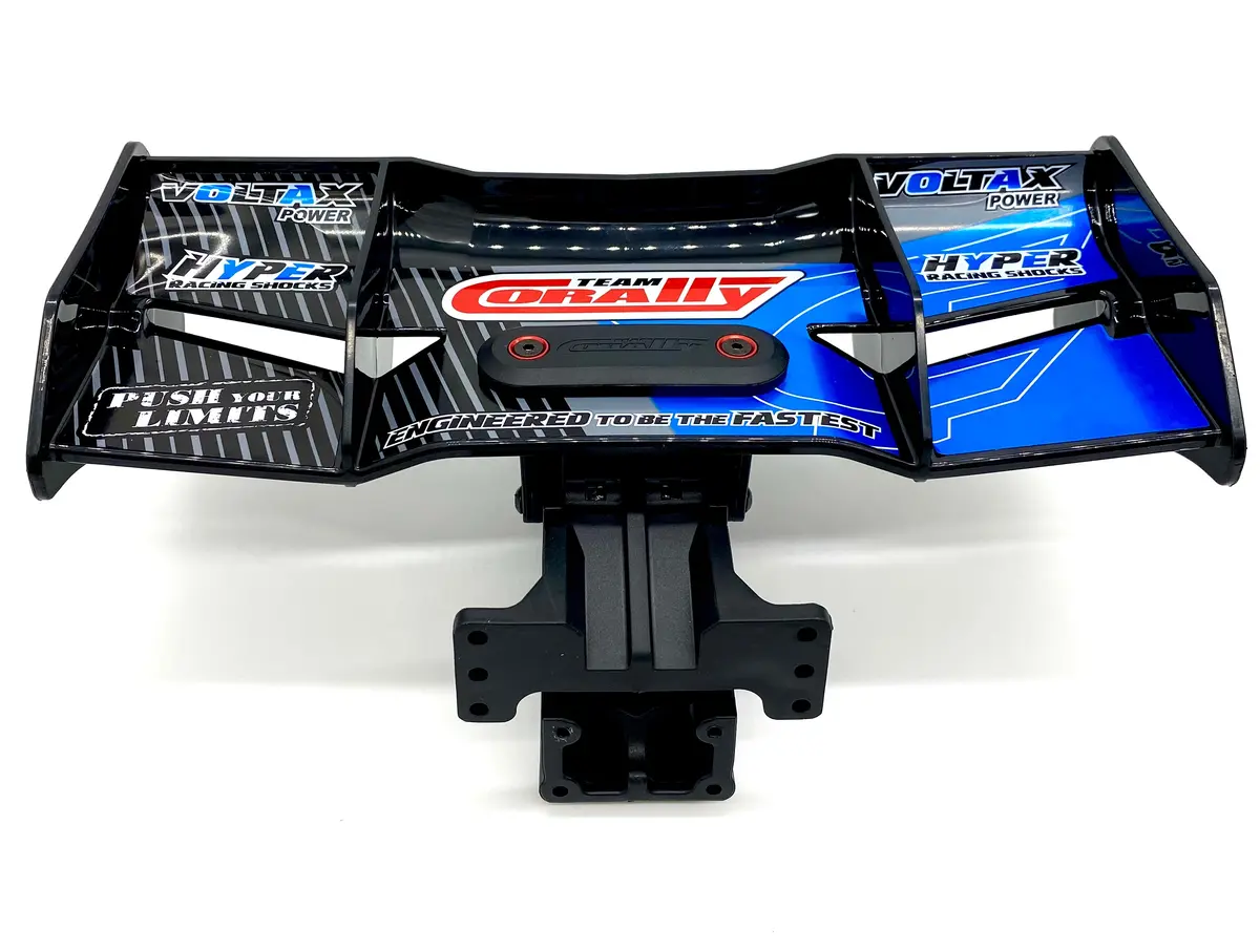 Team Corally Kagama - Wing (Rear Spoiler Black/Blue W/Mount C-00474 1