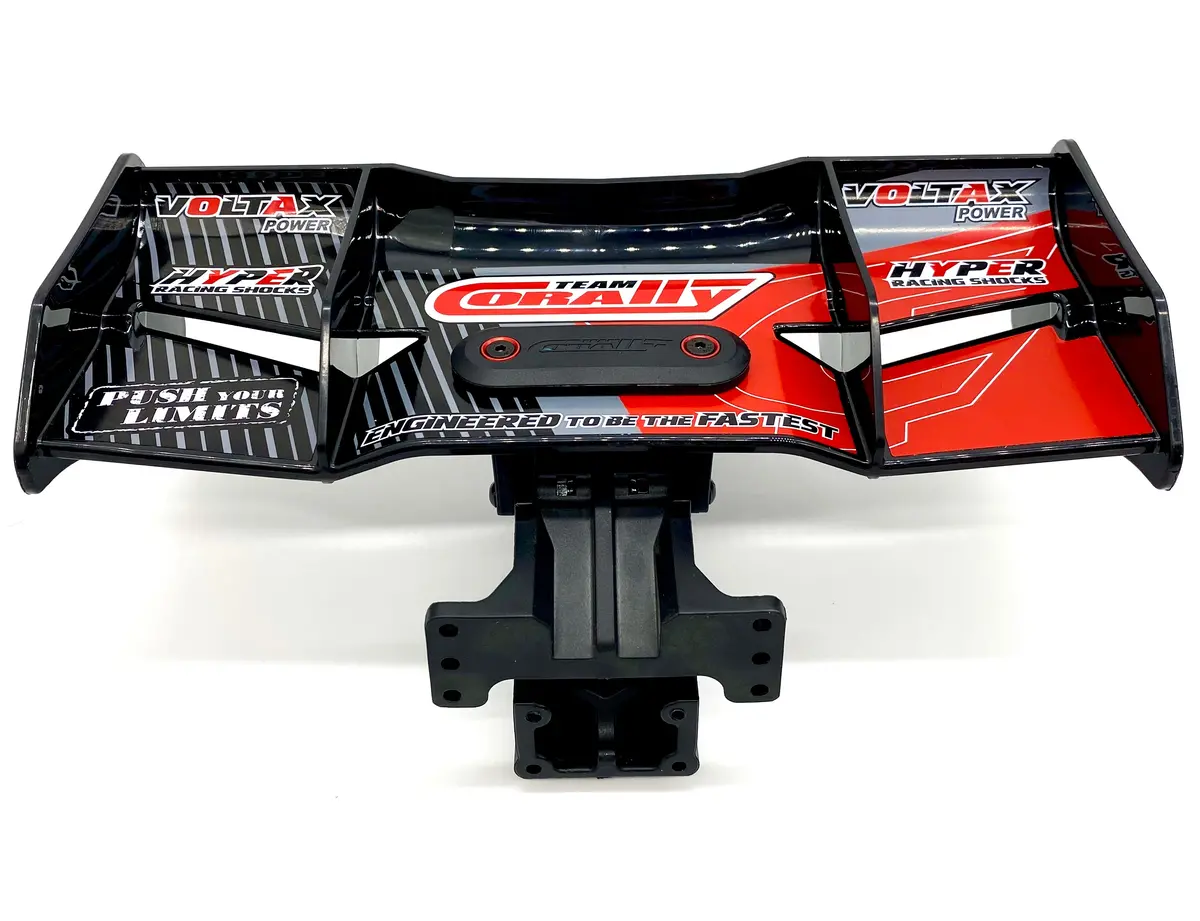 Team Corally Kagama - Wing (Rear Spoiler Black/Red W/Mount C-00474 1