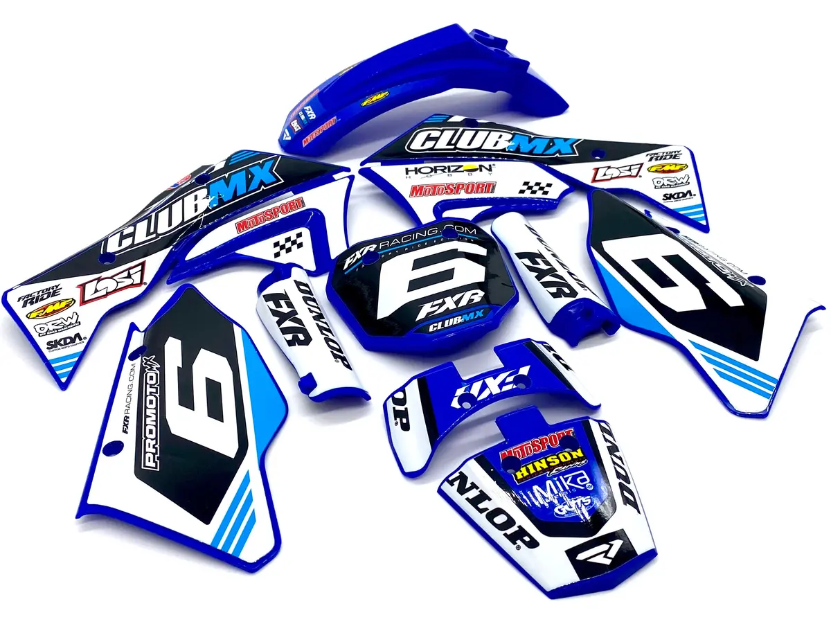 Losi Promoto - Body Plastics Blue Wrapped, Fairing Parts Los06000 1