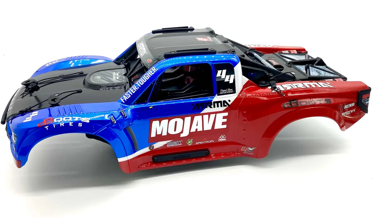 Arrma Mojave 4S 4X4 - Body Shell Blue/Red W/Interior, Cage And Clips Ara4404 1