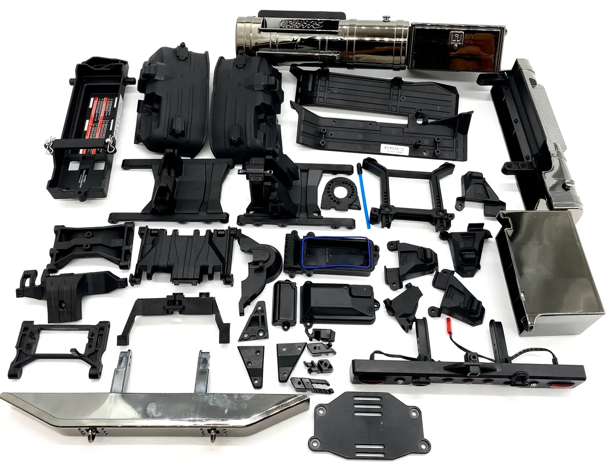 Trx-6X6 Flatbed Hauler - Fenders, Bumpers, Fuel Tanks Battery Plate Mount 88086-4 1