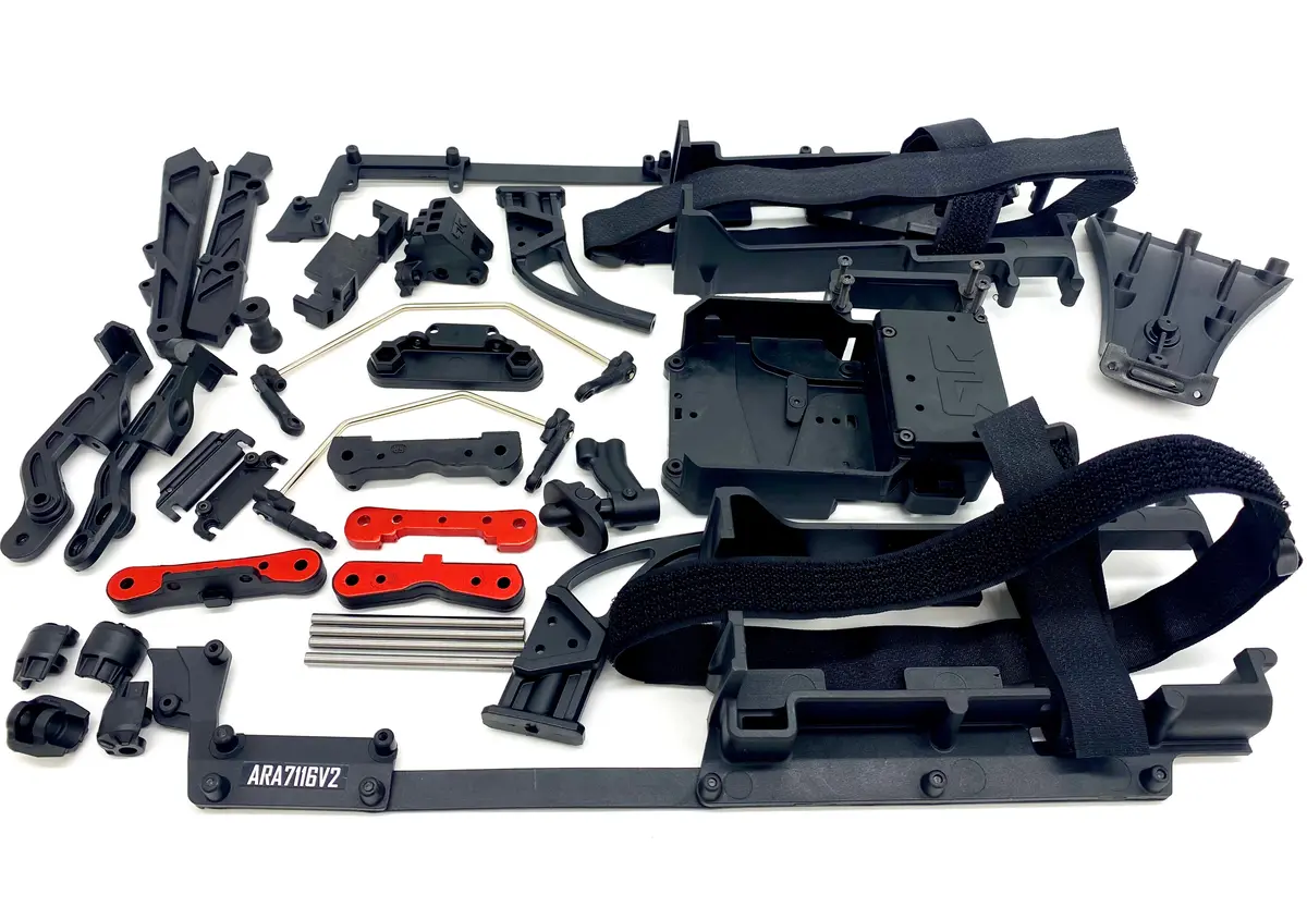 Arrma Limitless V2 6S - Battery Tray Sway Bars Diffuser Support Brace Pin Ara7116v2 1