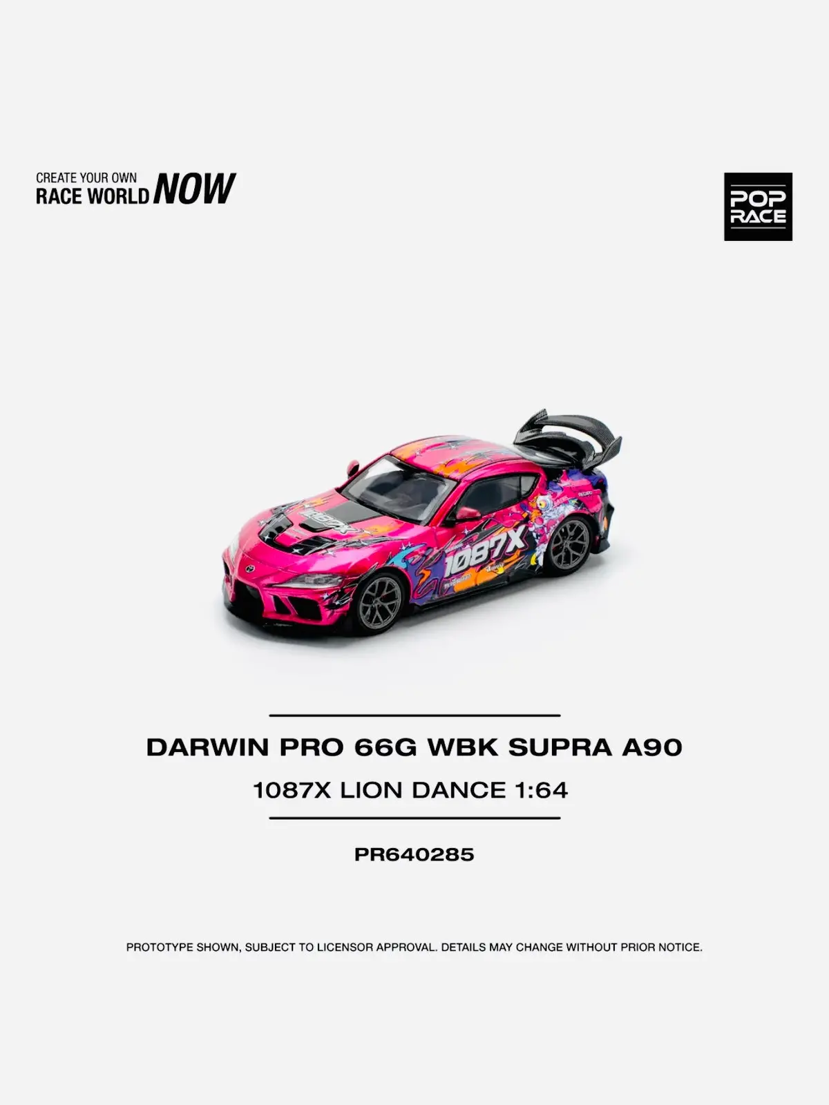 Pop Race Factory Sealed Darwin Pro 66G Wbk Supra A90 1087X Lion Dance #285 1