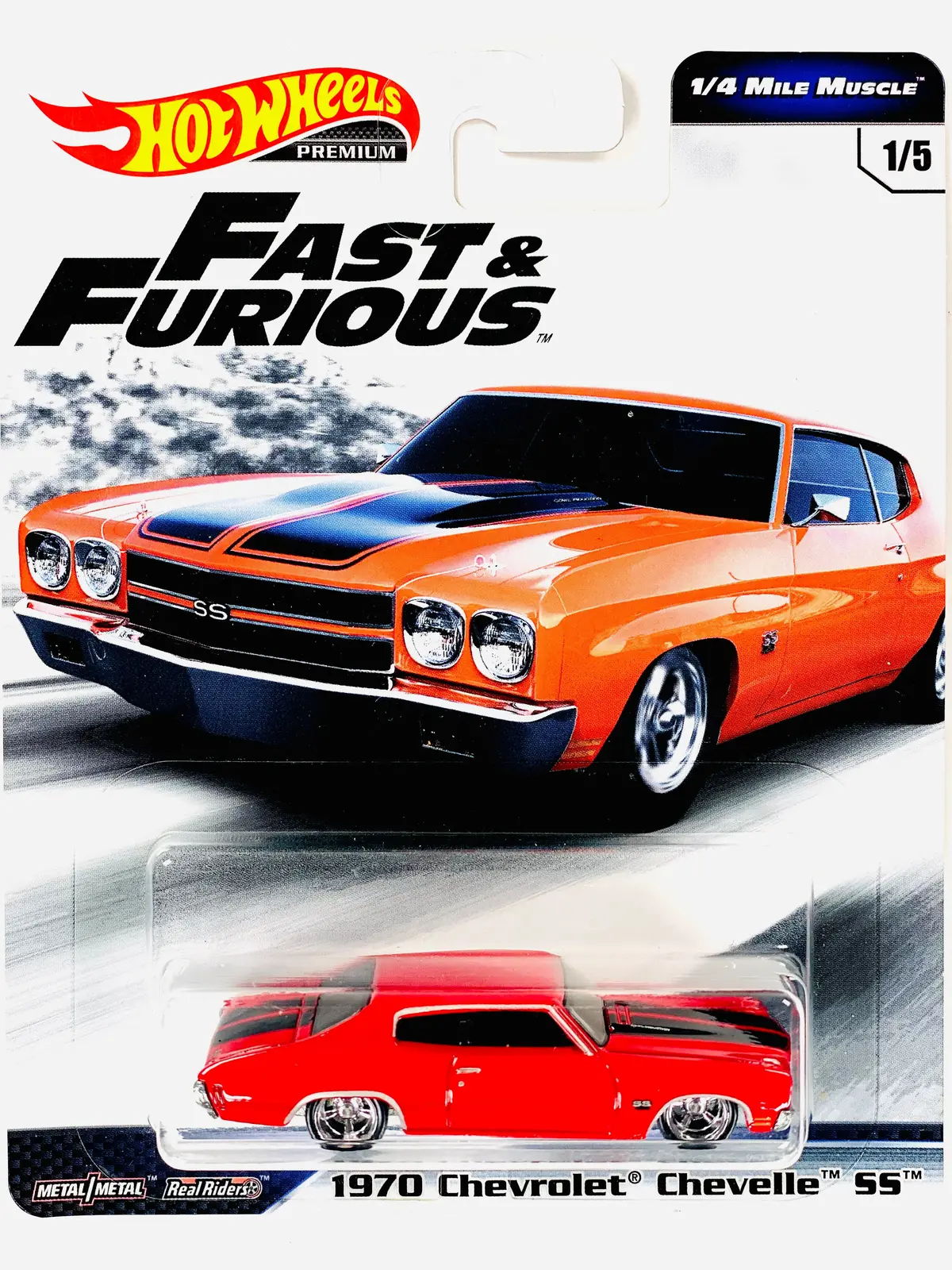 Hot Wheels 2021 Fast & Furious 1/4 Mile Muscle 1970 Chevrolet Chevelle Ss - Damaged Card 1
