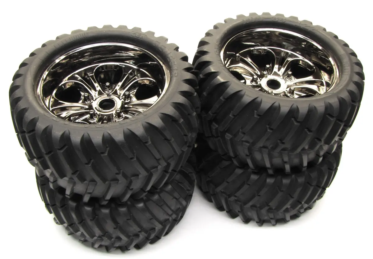 Colossus Xt Tires/Tyres & Wheels (Glued 23Mm, Chrome Rims Cen  9519 1