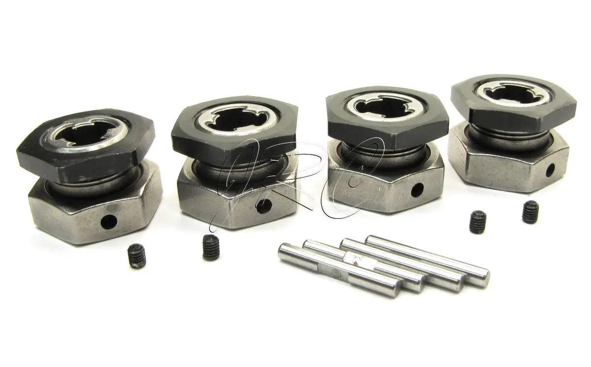 Colossus Xt 23Mm Wheel Hex Hub & Nut Set (4) Pins Black Gs217 Cen Reeper 9519 1