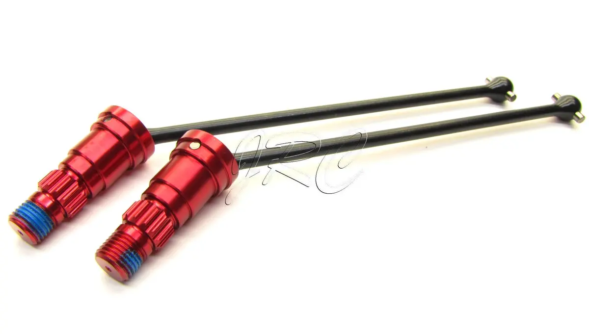 Fits X-Maxx Drive Shafts (Red Front & Rear 8S Heavy Duty, Stub Axles 77086-4 1