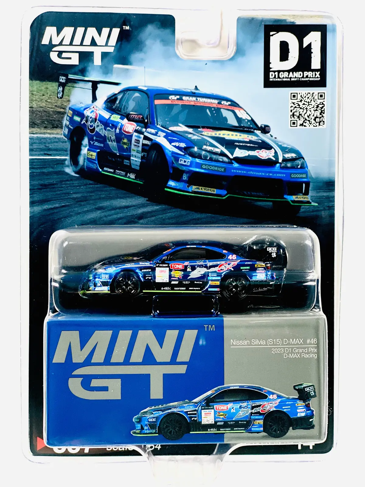 Mini Gt Japan Exclusive Nissan Silvia (S15) D-Max Racing #46 2023 D1 Grand Prix #857 1
