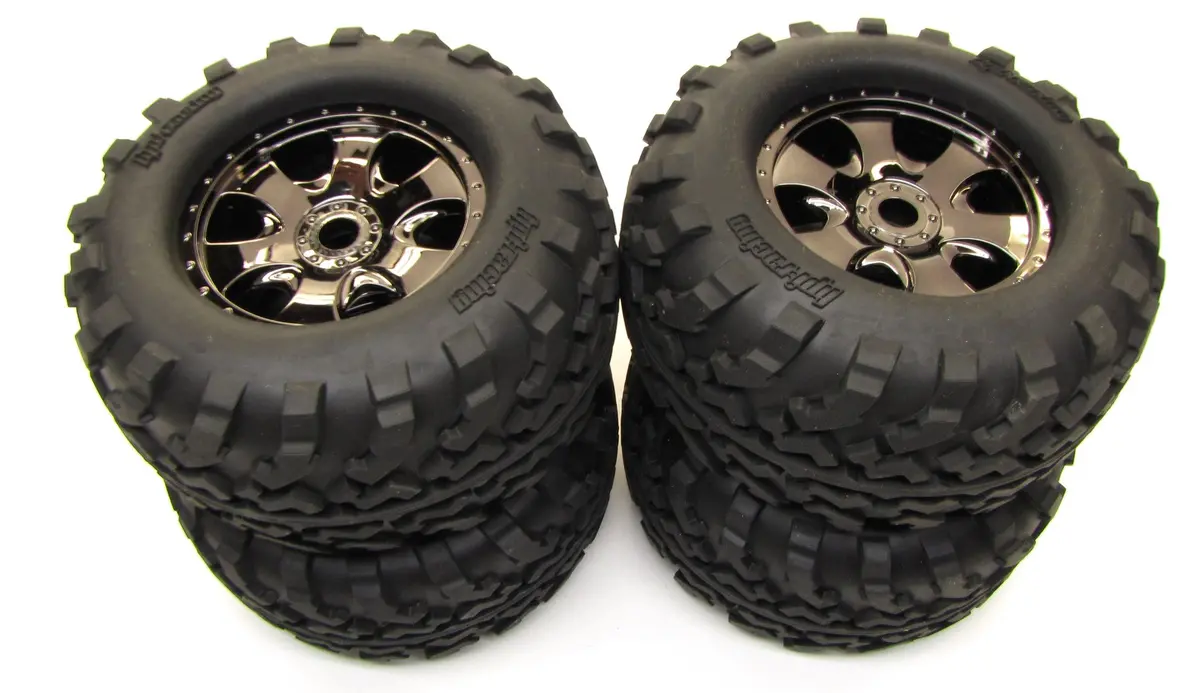 Savage Xl Flux Gt2 Tires & Warlock 17Mm Wheels 4462 160095 Hpi 1