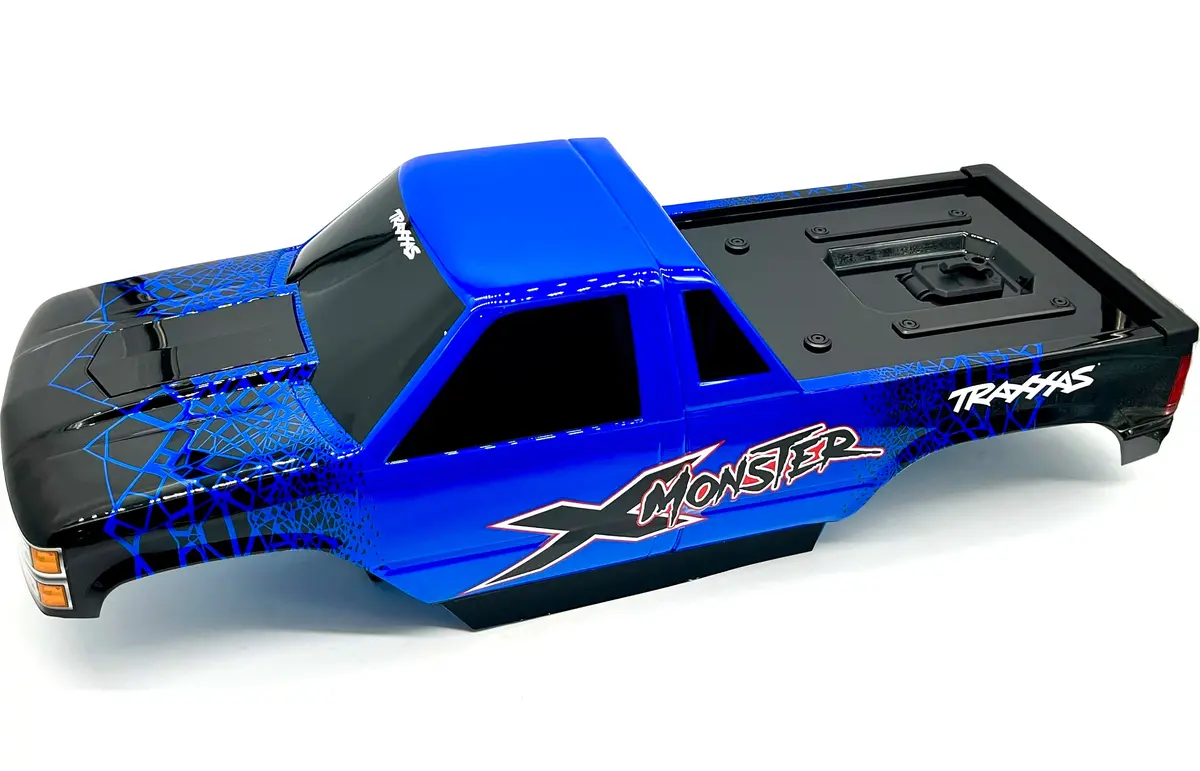X-Monster Body Blue Chevrolet Gmt400 Ck 7697-Blue Truck Cover Traxxas 77036-4 1