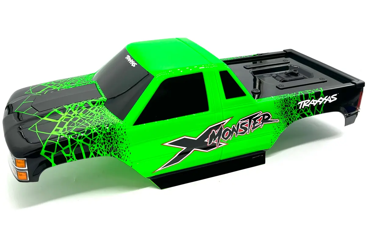 X-Monster Body Green Chevrolet Gmt400 Ck 7697-Grn Truck Cover Traxxas 77036-4 1