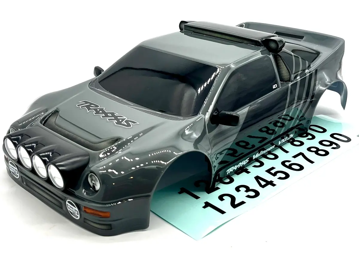 Mini Rally Vxl Body Cover Shell & Lights (Gray Painted Traxxas 108046-1 1