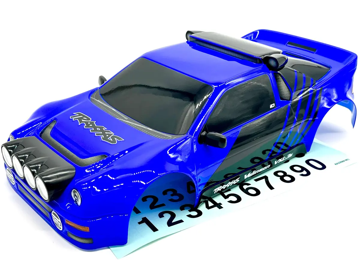 Mini Rally Vxl Body Cover Shell & Lights (Blue Painted Traxxas 108046-1 1