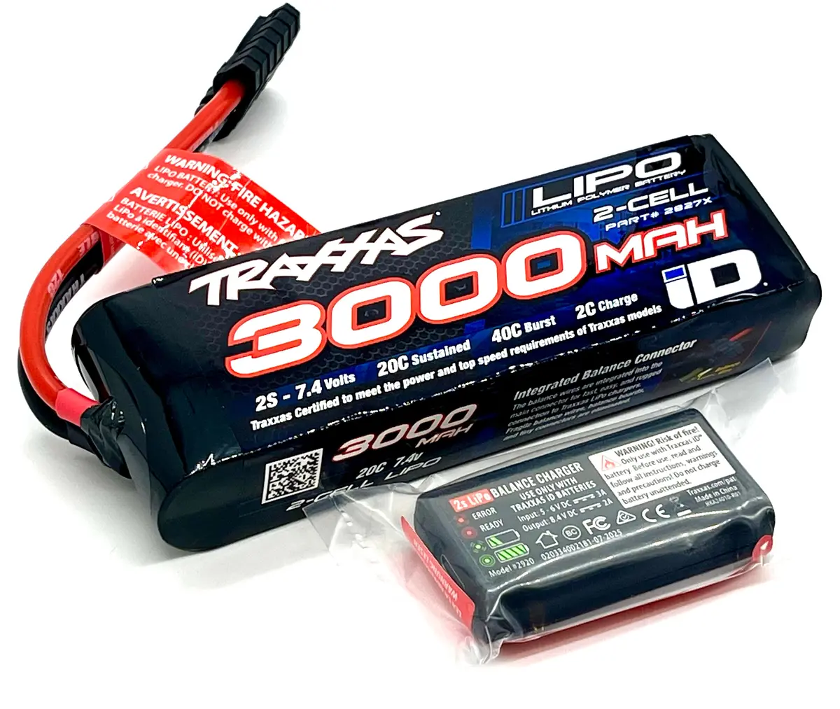 Traxxas 2-Cell Lipo Battery & Usb-C Charger Trx-4 Pathfinder Slash Stampede 2827X Tra2920 1