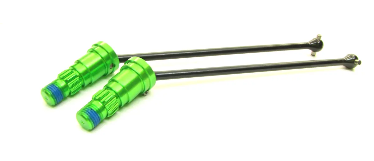 Fits X-Maxx Drive Shafts (Green Front/Rear Anodized Steel Stub Axles 77086-4 1