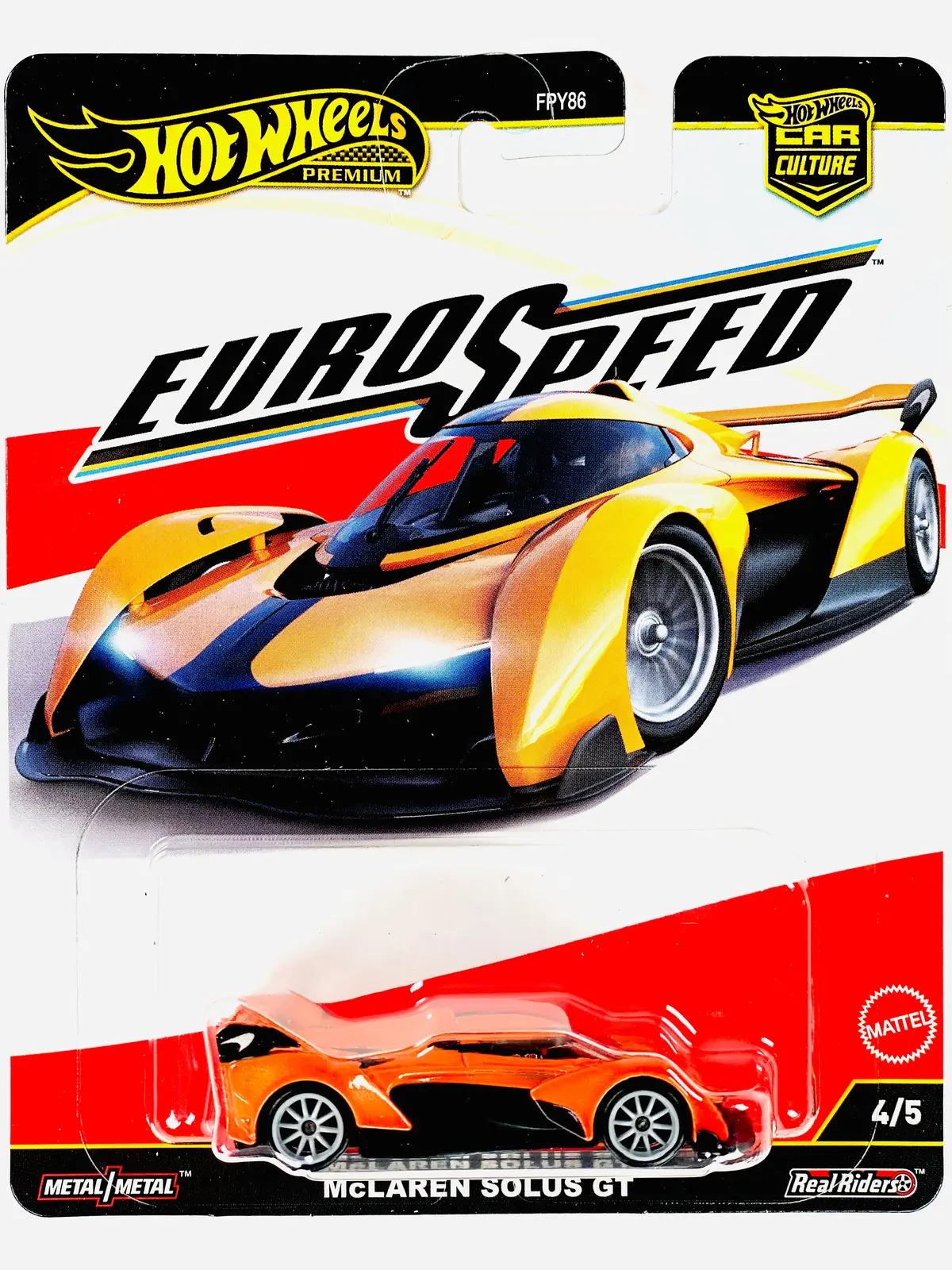 Hot Wheels 2025 Car Culture Euro Speed Mclaren Solus Gt - Damaged Card 1