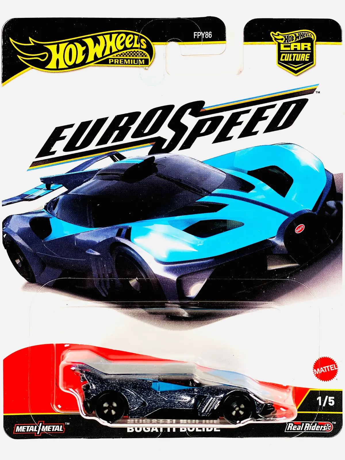 Hot Wheels 2025 Car Culture Euro Speed Bugatti Bolide - Damaged Card 1