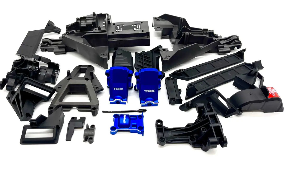 Xrt Ultimate Plastic Set (Front Rear Bulkhead Blue Covers Box Traxxas 78097-4 1
