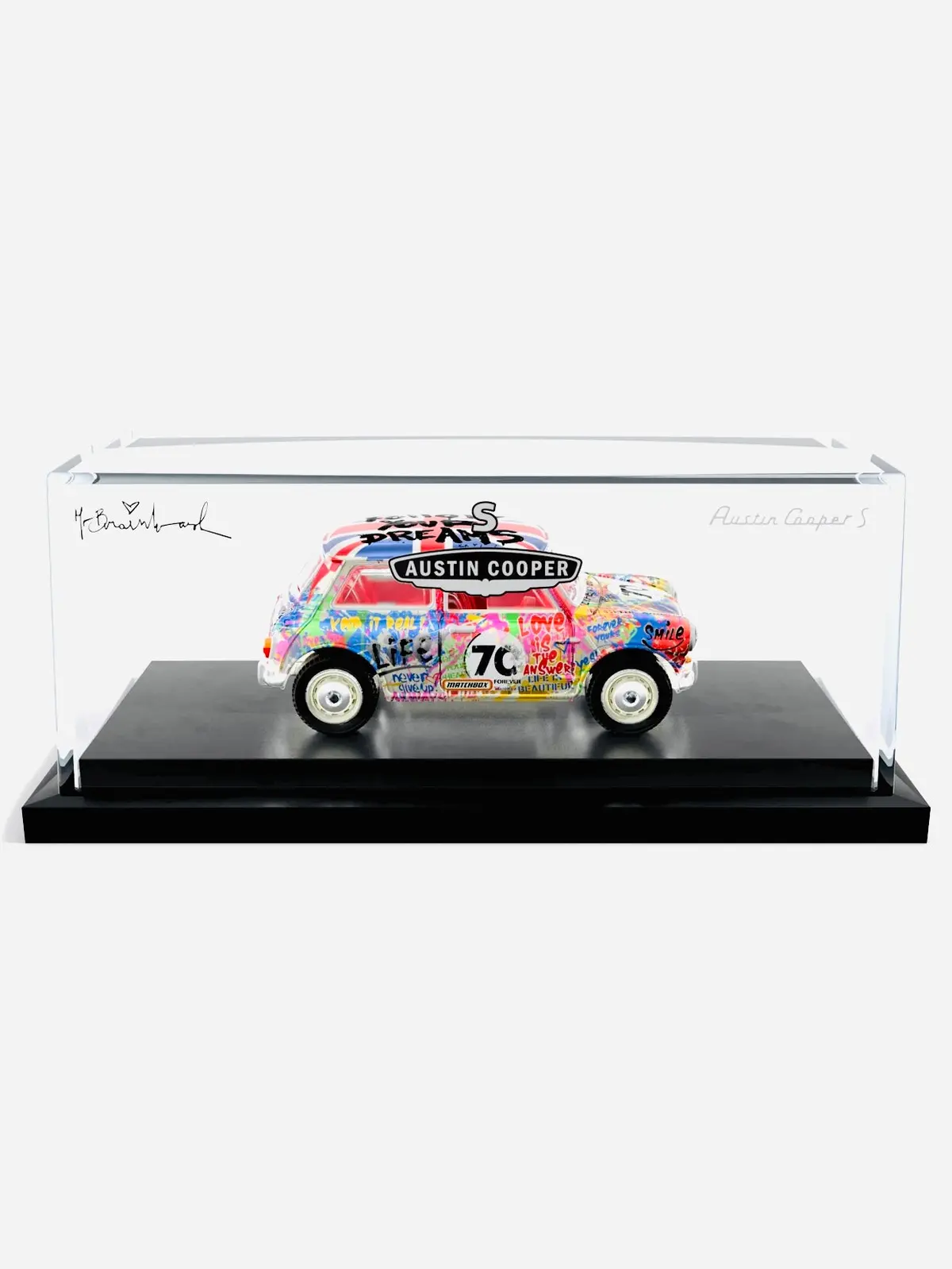 Matchbox 2023 Mattel Creations X Mr Brainwash 1964 Austin Mini Cooper S - Opened Box 1