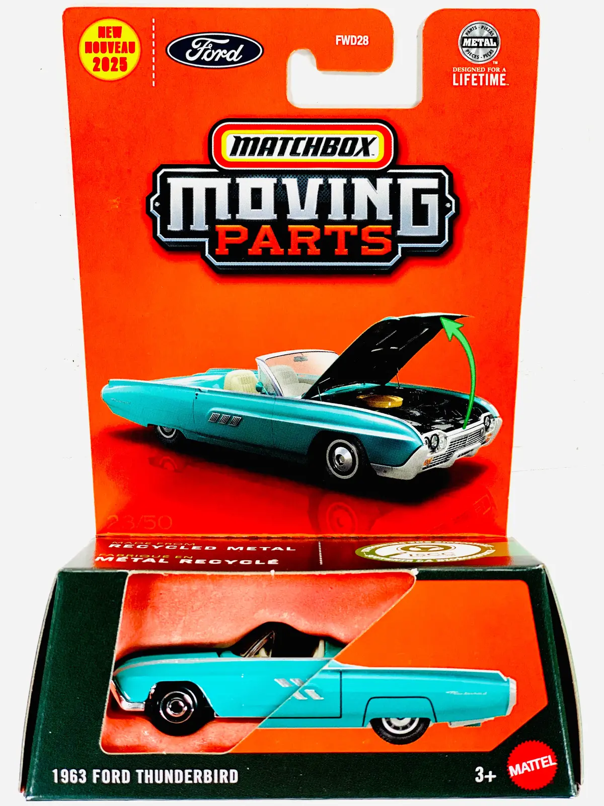 Matchbox 2025 Moving Parts Case G 1963 Ford Thunderbird 1