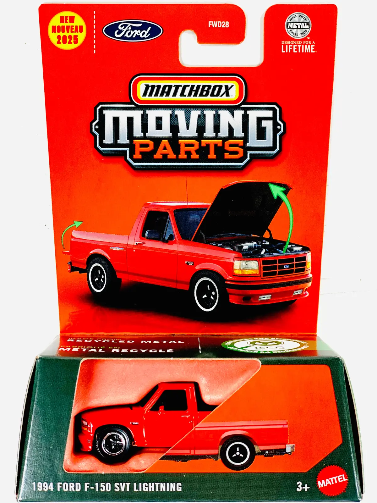 Matchbox 2025 Moving Parts Case G 1994 Ford F150 Svt Lightning Truck 1