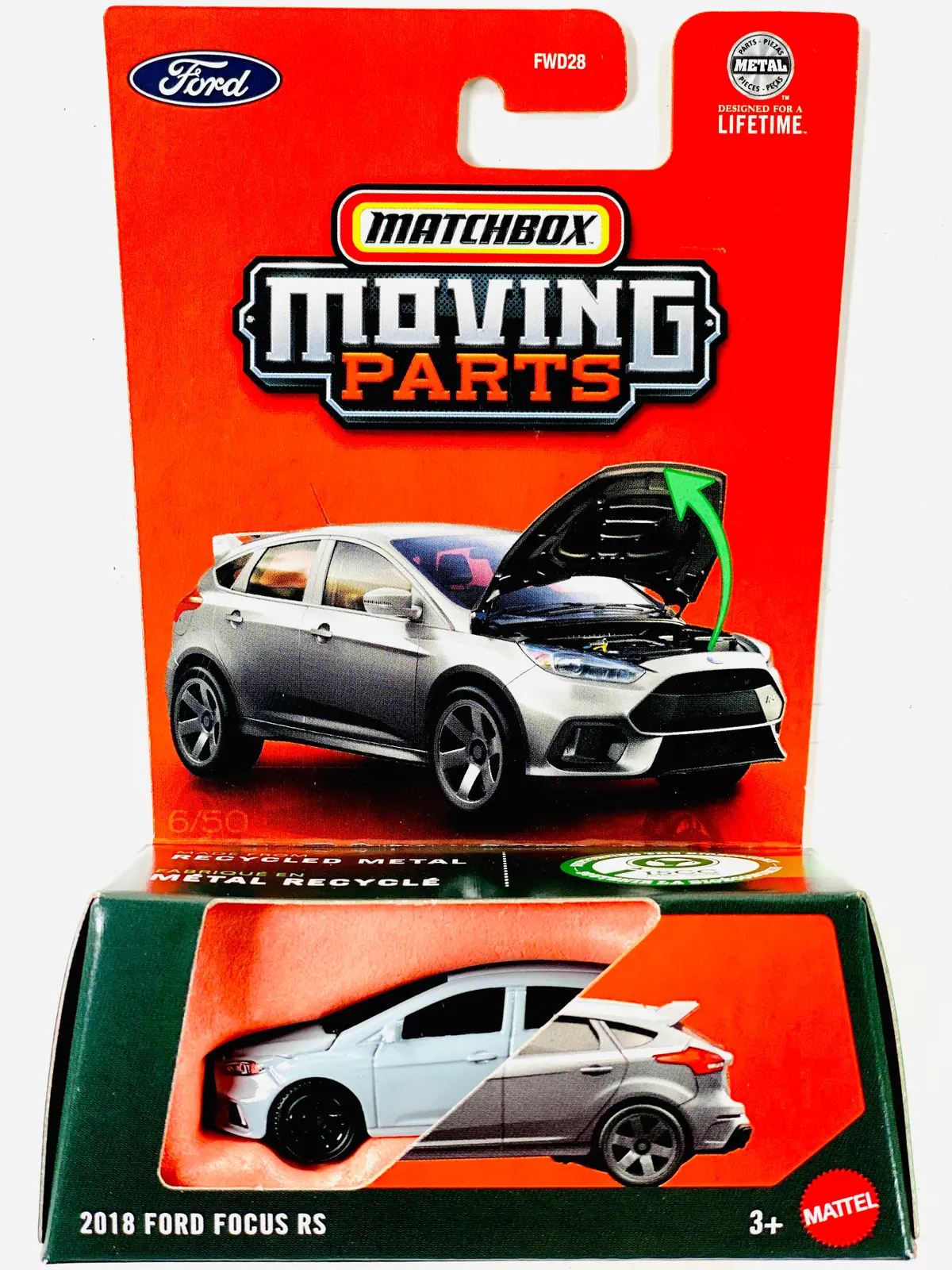 Matchbox 2025 Moving Parts Case G 2018 Ford Focus Rs Grey 1